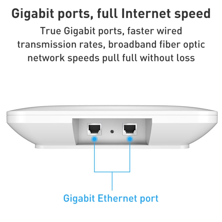 COMFAST CF-E393AX 3000Mbps WIFI6 Dual Frequency Ceiling Mounted Indoor Wireless AP(White) - free shipping - PMC Jewellery - Order now!