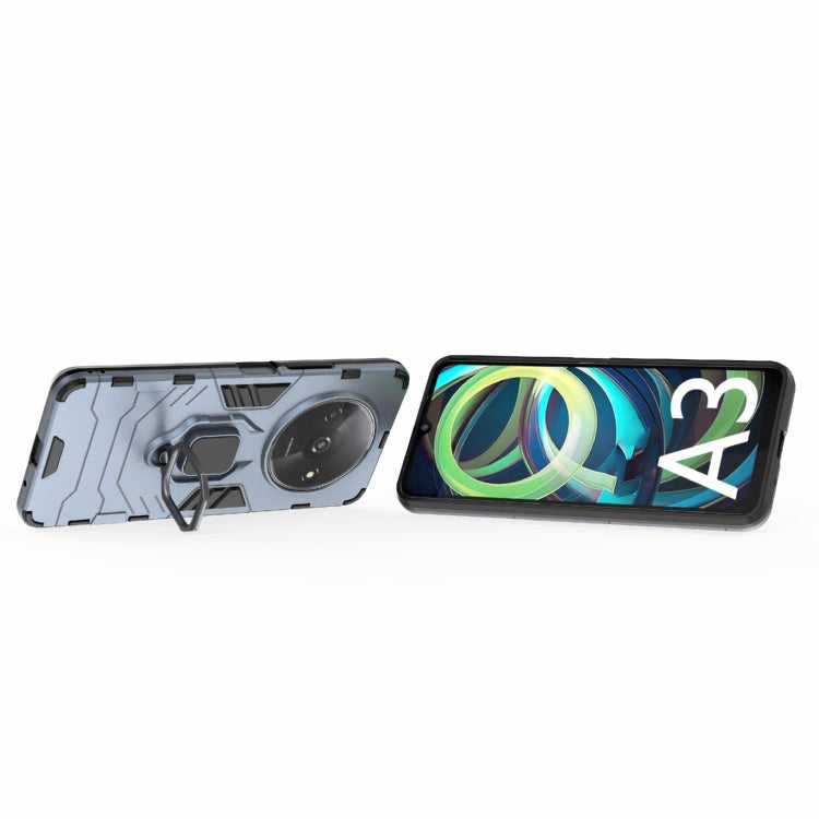 For Xiaomi Redmi A3 4G Shockproof PC + TPU Holder Phone Case(Navy Blue) - Xiaomi Cases by PMC TechLife | Online Shopping South Africa | PMC TechLife | Buy Now Pay Later Mobicred