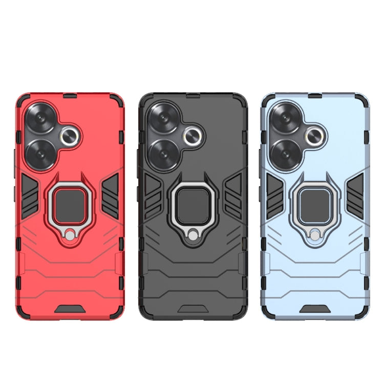 For Xiaomi Redmi Turbo 3 Shockproof PC + TPU Holder Phone Case(Black) - Xiaomi Cases by PMC TechLife | Online Shopping South Africa | PMC TechLife | Buy Now Pay Later Mobicred