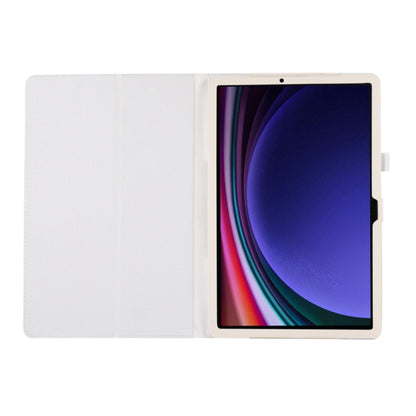 For Samsung Galaxy Tab S9+ / S10+ Litchi Texture Leather Tablet Case with Holder(White) - Other Galaxy Tab PC by PMC Jewellery | Online Shopping South Africa | PMC Jewellery | Buy Now Pay Later Mobicred