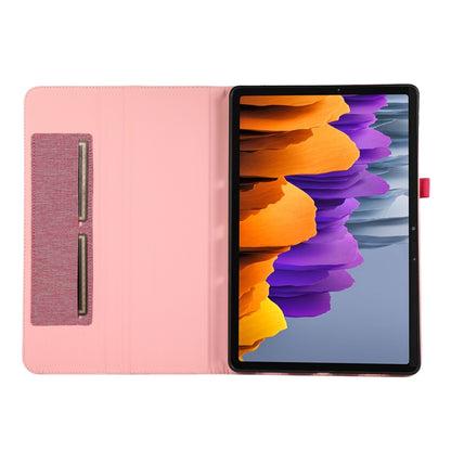 For Samsung Galaxy Tab S9+ / S10+ Horizontal Flip TPU + Fabric PU Leather Tablet Case(Rose Red) - Other Galaxy Tab PC by PMC Jewellery | Online Shopping South Africa | PMC Jewellery | Buy Now Pay Later Mobicred