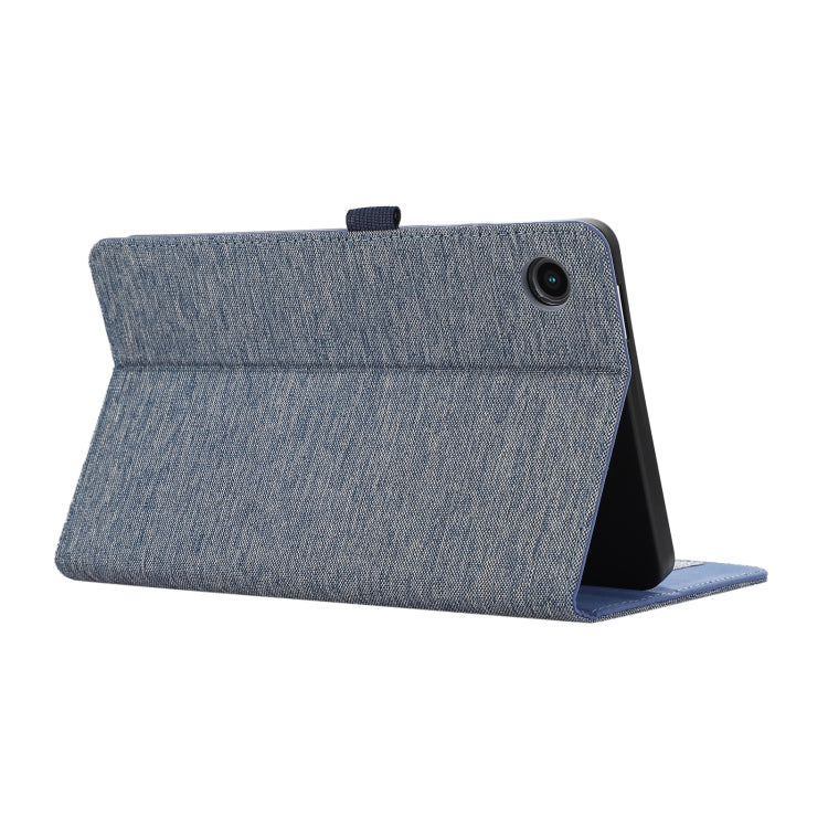 For Samsung Galaxy Tab A9+ Horizontal Flip TPU + Fabric PU Leather Tablet Case(Dark Blue) - Galaxy Tab A9+ by PMC Jewellery | Online Shopping South Africa | PMC Jewellery