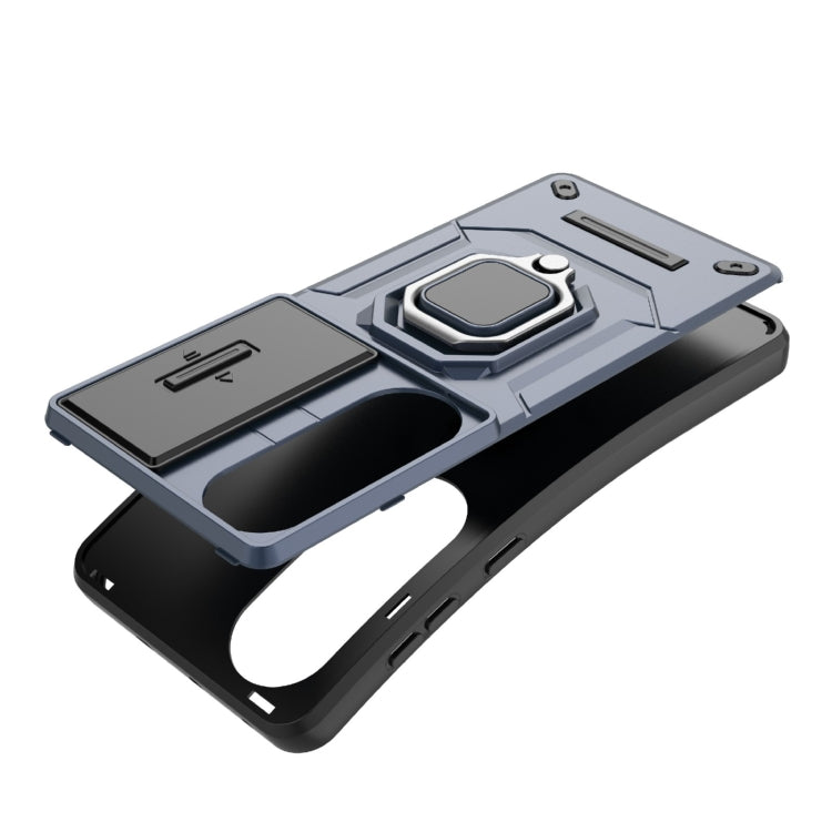 For OnePlus ACE 3V Sliding Camshield TPU + PC Shockproof Phone Case with Holder(Purple) - OnePlus Cases by PMC TechLife | Online Shopping South Africa | PMC TechLife | Buy Now Pay Later Mobicred