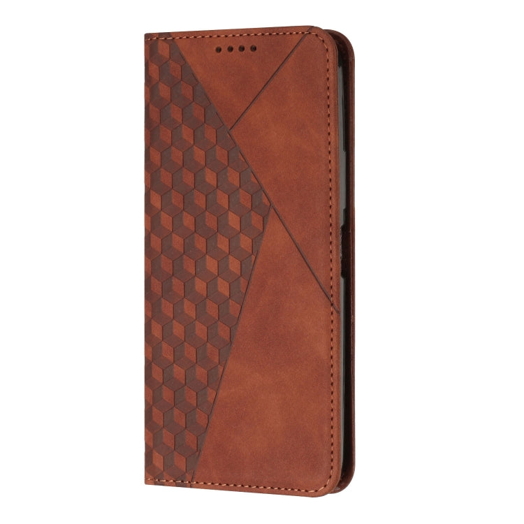 For Motorola Edge 50 Ultra Diamond Splicing Skin Feel Magnetic Leather Phone Case(Brown) - Motorola Cases by PMC Jewellery | Online Shopping South Africa | PMC Jewellery | Buy Now Pay Later Mobicred