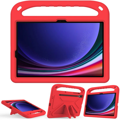 For Samsung Galaxy Tab S9 Handle EVA Shockproof Tablet Case with Holder(Red) - Galaxy Tab S9 Cases by PMC Jewellery | Online Shopping South Africa | PMC Jewellery | Buy Now Pay Later Mobicred