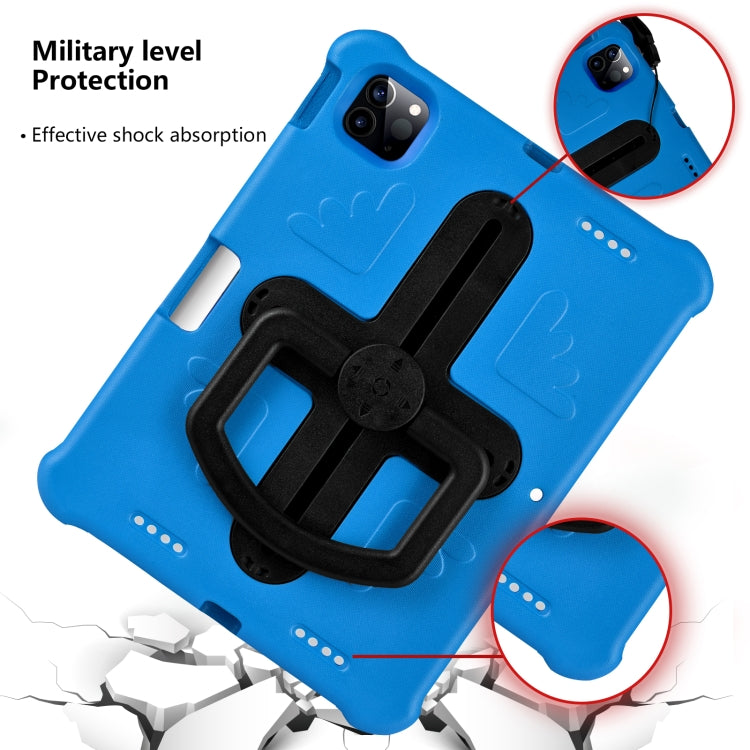 For iPad Pro 11 2024 Shield 360 Rotation Handle EVA Shockproof PC Tablet Case(Blue Black) - iPad Pro 11 2024 Cases by PMC TechLife | Online Shopping South Africa | PMC TechLife | Buy Now Pay Later Mobicred