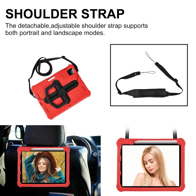 For iPad Air 11 2024 Shield 360 Rotation Handle EVA Shockproof PC Tablet Case(Red Black) - iPad Air 11 2024 Cases by PMC TechLife | Online Shopping South Africa | PMC TechLife | Buy Now Pay Later Mobicred