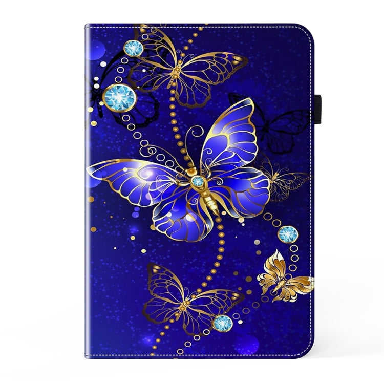 For Samsung Galaxy Tab S9 / S9 FE Crystal Texture Painted Leather Tablet Case(Diamond Butterflies) - Galaxy Tab S9 FE by PMC Jewellery | Online Shopping South Africa | PMC Jewellery | Buy Now Pay Later Mobicred