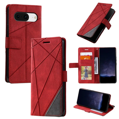 For Google Pixel 9 Skin Feel Splicing Leather Phone Case(Red) - Google Cases by PMC Jewellery | Online Shopping South Africa | PMC Jewellery | Buy Now Pay Later Mobicred