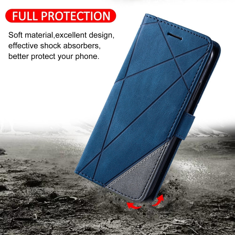 For Google Pixel 9 Pro Skin Feel Splicing Leather Phone Case(Blue) - Google Cases by PMC TechLife | Online Shopping South Africa | PMC TechLife | Buy Now Pay Later Mobicred