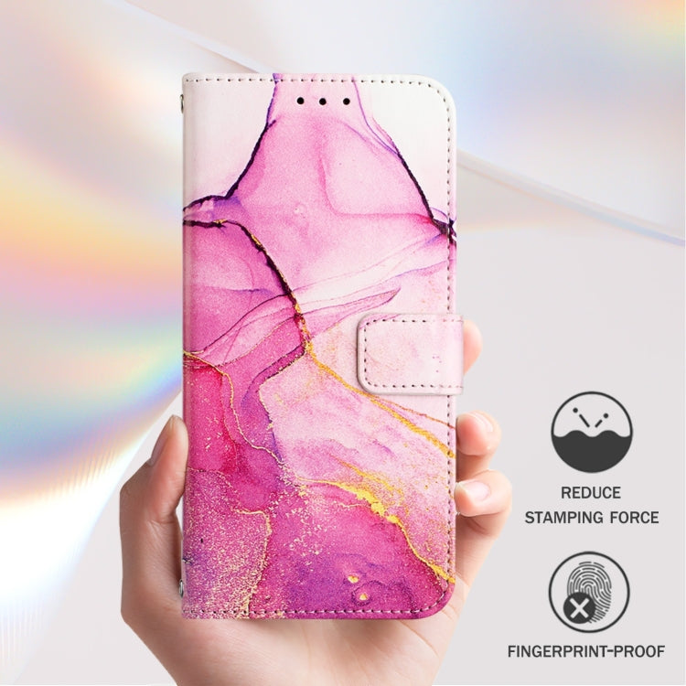 For Huawei Pura 70 PT003 Marble Pattern Flip Leather Phone Case(LS001 Pink Purple Gold) - Huawei Cases by PMC Jewellery | Online Shopping South Africa | PMC Jewellery | Buy Now Pay Later Mobicred