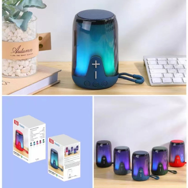 T&G TG-652 Portable RGB Light Transparent Bluetooth Speaker(Grey) - Desktop Speaker by T&G | Online Shopping South Africa | PMC Jewellery | Buy Now Pay Later Mobicred