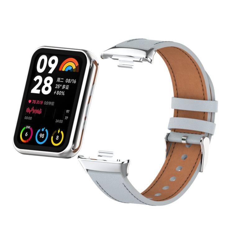 For Xiaomi Smart Band 9 Pro / 8 Pro 18mm Microfiber Sewing Leather Watch Band(Grey) - free shipping - PMc TechLife - Order now!