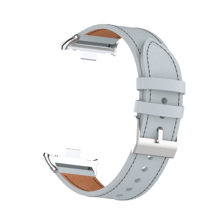 For Xiaomi Smart Band 9 Pro / 8 Pro 18mm Microfiber Sewing Leather Watch Band(Grey) - free shipping - PMc TechLife - Order now!