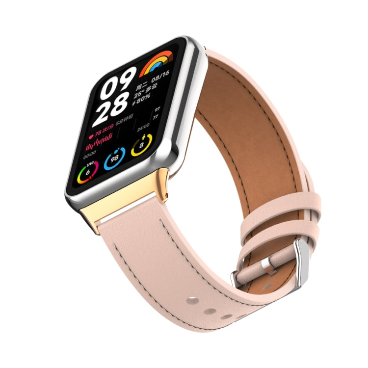 For Xiaomi Smart Band 9 Pro / 8 Pro 18mm Microfiber Sewing Leather Watch Band(Pink) - free shipping - PMc TechLife - Order now!