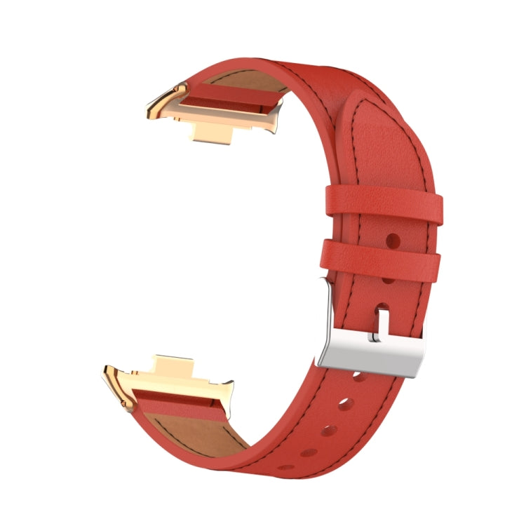 For Xiaomi Smart Band 9 Pro / 8 Pro 18mm Microfiber Sewing Leather Watch Band(Red) - free shipping - PMc TechLife - Order now!