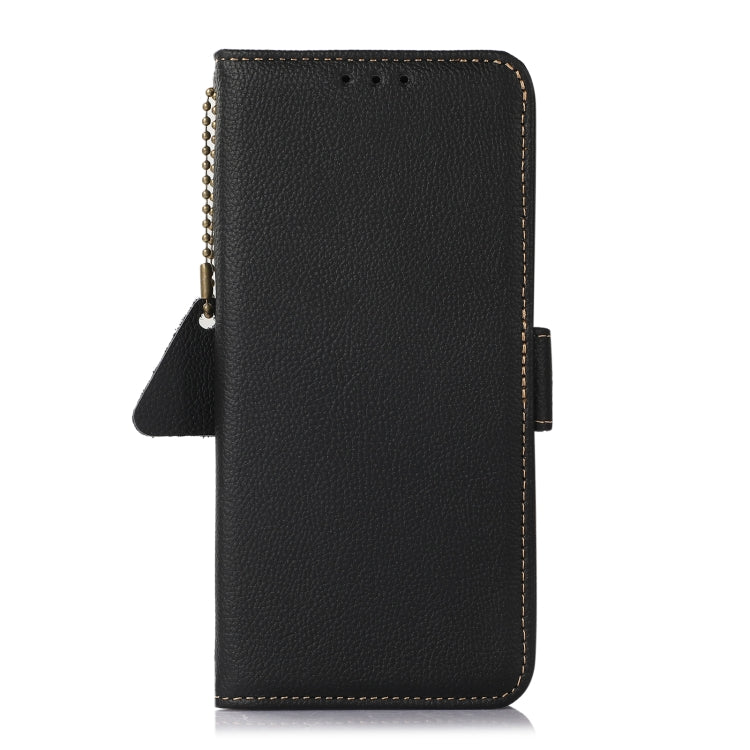 For Sony Xperia 5 V Side-Magnetic TJ Genuine Leather RFID Phone Case(Black) - Sony Cases by PMC TechLife | Online Shopping South Africa | PMC TechLife | Buy Now Pay Later Mobicred