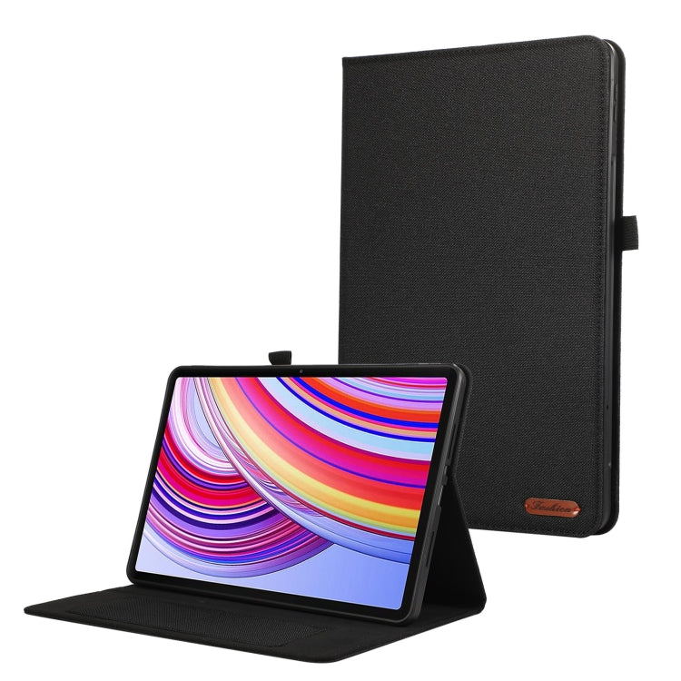 For Xiaomi Redmi Pad Pro 12.1 Fabric Leather Tablet Case(Black) - More Tablet Cases by PMC TechLife | Online Shopping South Africa | PMC TechLife