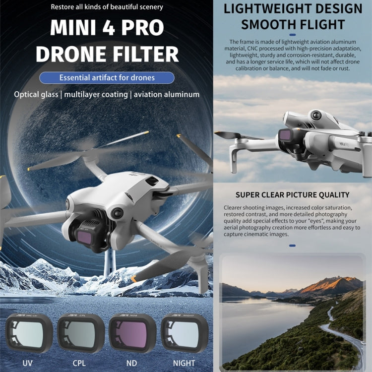 For DJI Mini 4 Pro JSR KB Series Drone Camera Lens Filter, Filter:ND8PL - Lens Filter by JSR | Online Shopping South Africa | PMC TechLife | Buy Now Pay Later Mobicred