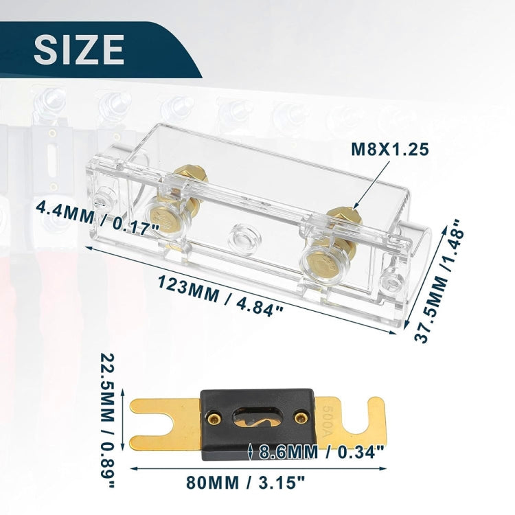 3 in 1 ANL Car Audio Modified Fuse Holder with 200A Fuse, Current:400A - Fuse by PMC Jewellery | Online Shopping South Africa | PMC Jewellery | Buy Now Pay Later Mobicred