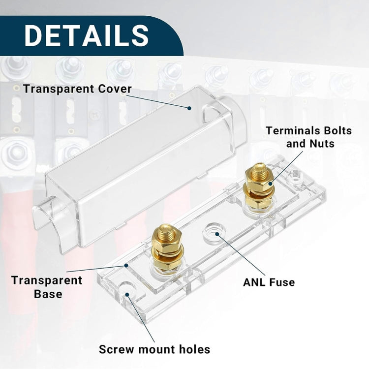 3 in 1 ANL Car Audio Modified Fuse Holder with 200A Fuse, Current:50A - Fuse by PMC TechLife | Online Shopping South Africa | PMC TechLife | Buy Now Pay Later Mobicred