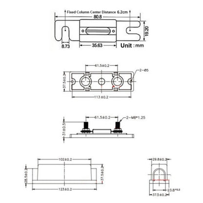 3 in 1 ANL Car Audio Modified Fuse Holder with 200A Fuse, Current:150A - Fuse by PMC Jewellery | Online Shopping South Africa | PMC Jewellery | Buy Now Pay Later Mobicred