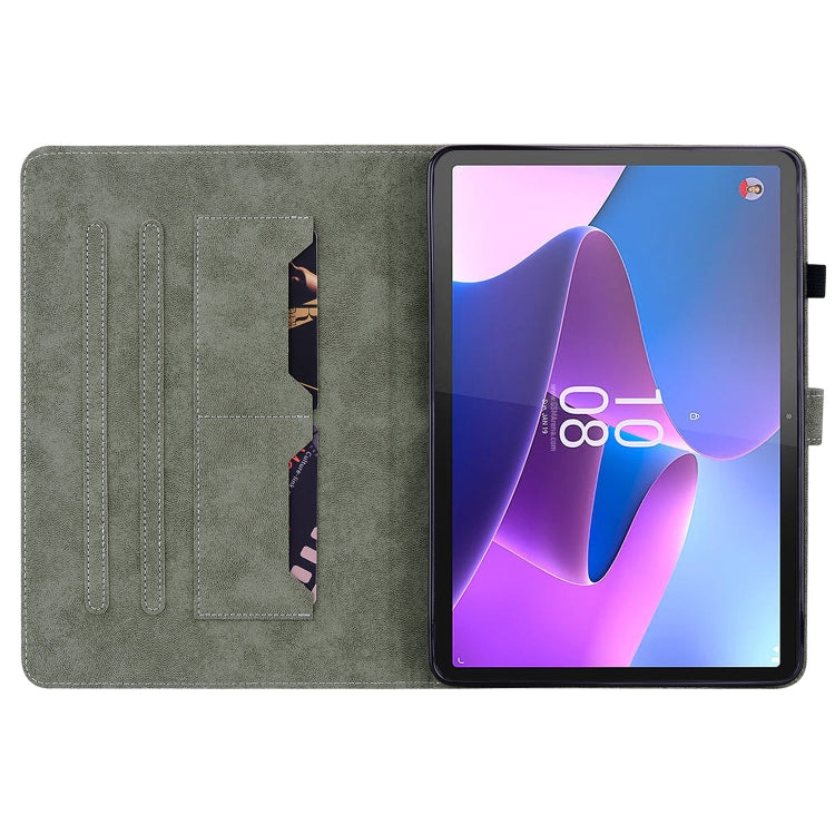 For Lenovo Tab P12 Tiger Pattern Flip Leather Tablet Case(Purple) - Lenovo by PMC TechLife | Online Shopping South Africa | PMC TechLife | Buy Now Pay Later Mobicred