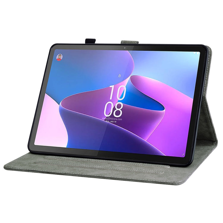 For Lenovo Tab P12 Tiger Pattern Flip Leather Tablet Case(Purple) - Lenovo by PMC TechLife | Online Shopping South Africa | PMC TechLife | Buy Now Pay Later Mobicred
