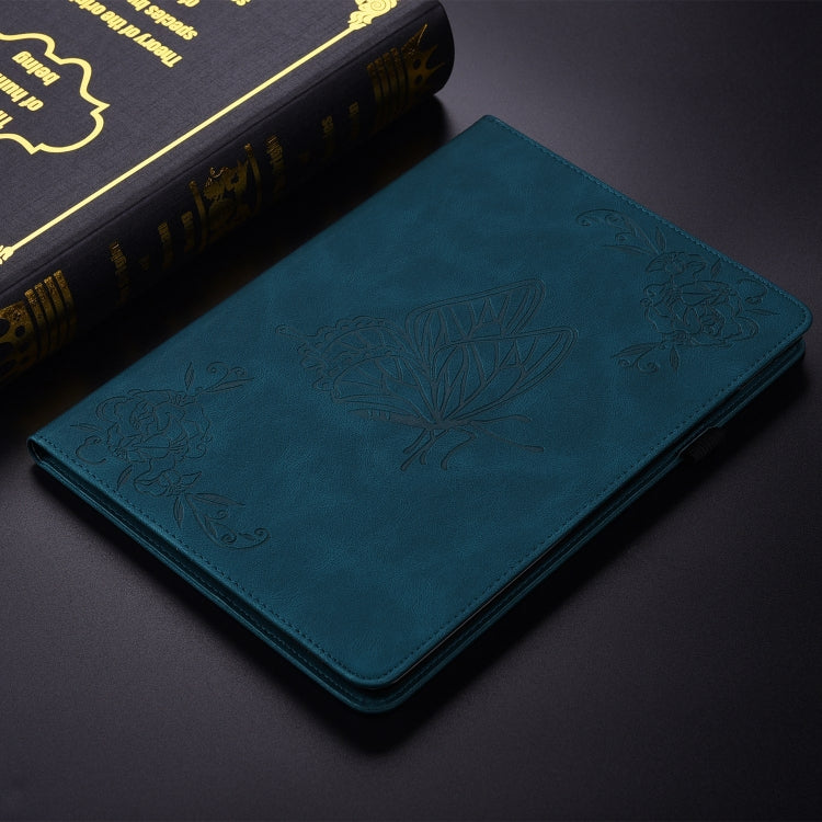 For Honor Pad 9 12.1 Butterfly Flower Embossed Leather Tablet Case(Blue) - Honor by PMC TechLife | Online Shopping South Africa | PMC TechLife | Buy Now Pay Later Mobicred