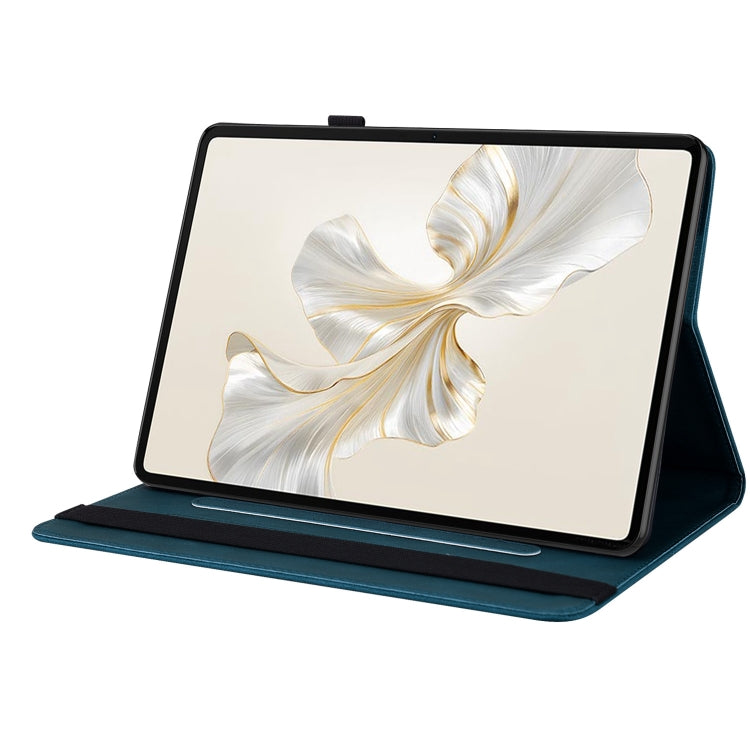 For Honor Pad 9 12.1 Butterfly Flower Embossed Leather Tablet Case(Blue) - Honor by PMC TechLife | Online Shopping South Africa | PMC TechLife | Buy Now Pay Later Mobicred