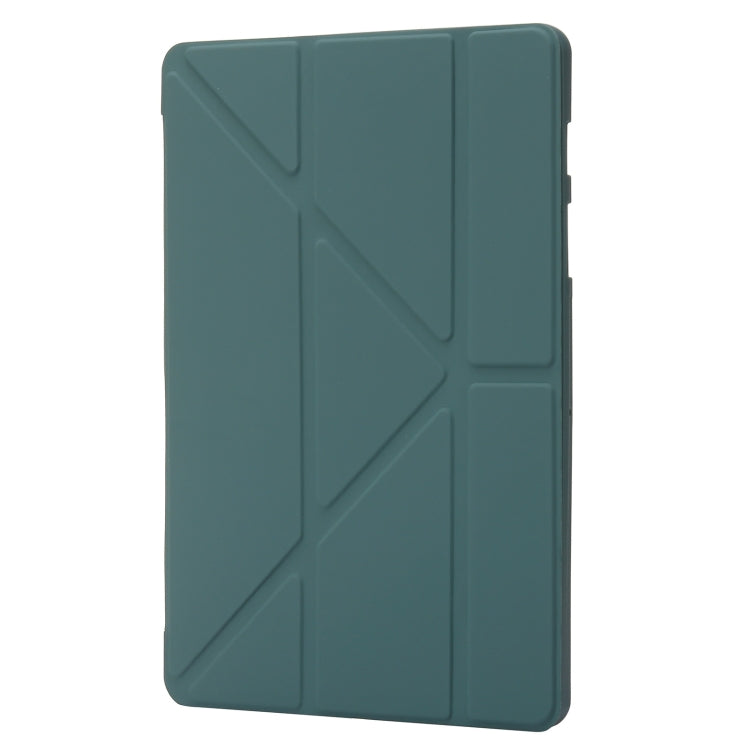 For Samsung Galaxy Tab S9 Deformation Silicone Leather Tablet Case(Dark Green) - Galaxy Tab S9 Cases by PMC Jewellery | Online Shopping South Africa | PMC Jewellery | Buy Now Pay Later Mobicred