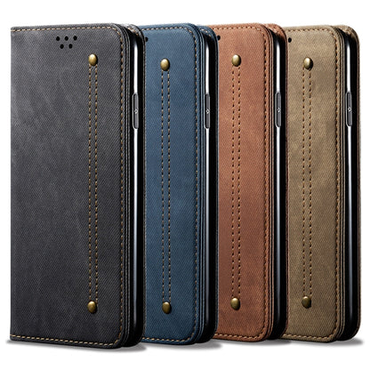 For Xiaomi Redmi K70/K70 Pro Denim Texture Casual Style Horizontal Flip Leather Case(Brown) - K70 Pro Cases by PMC Jewellery | Online Shopping South Africa | PMC Jewellery | Buy Now Pay Later Mobicred