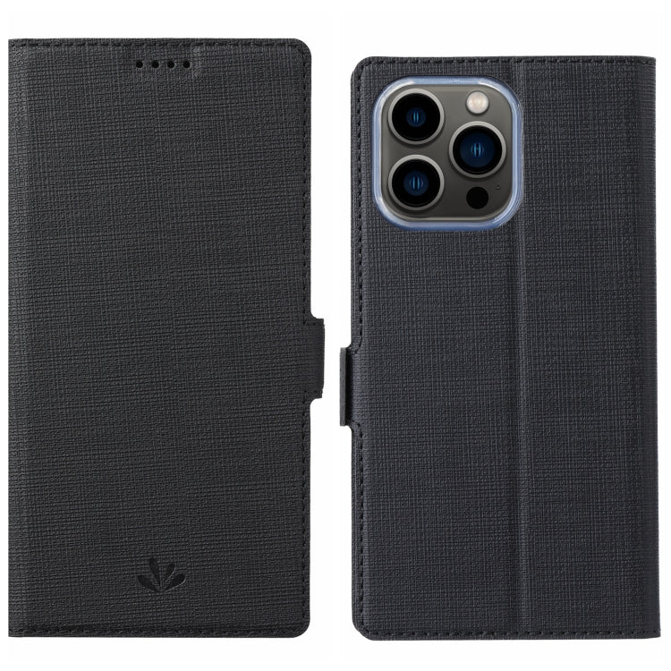 For iPhone 15 Pro Max ViLi K Series Dual-side Buckle Magsafe Leather Phone Case(Black) - iPhone 15 Pro Max Cases by ViLi | Online Shopping South Africa | PMC Jewellery | Buy Now Pay Later Mobicred