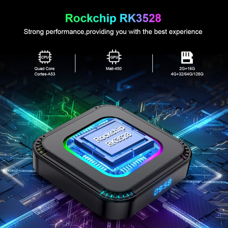 HK1 RBOX K8 8K Android 13.0 Smart TV Box with Remote Control, 4GB+32GB, RK3528 Quad-Core(AU Plug) - Others by PMC TechLife | Online Shopping South Africa | PMC TechLife | Buy Now Pay Later Mobicred