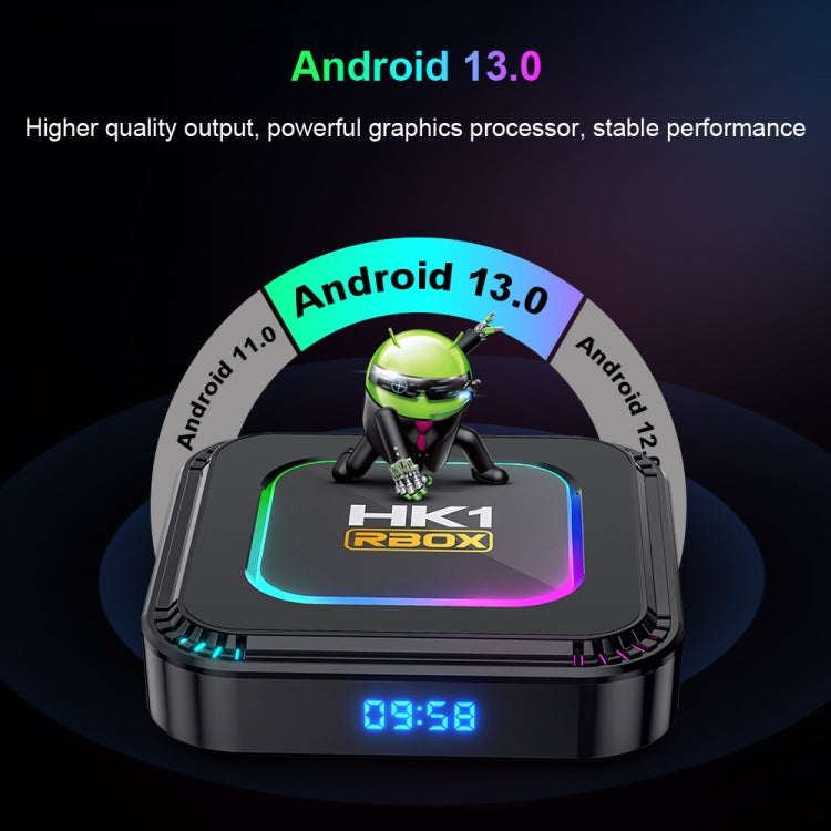 HK1 RBOX K8 8K Android 13.0 Smart TV Box with Remote Control, 4GB+128GB, RK3528 Quad-Core(AU Plug) - Others by PMC TechLife | Online Shopping South Africa | PMC TechLife | Buy Now Pay Later Mobicred