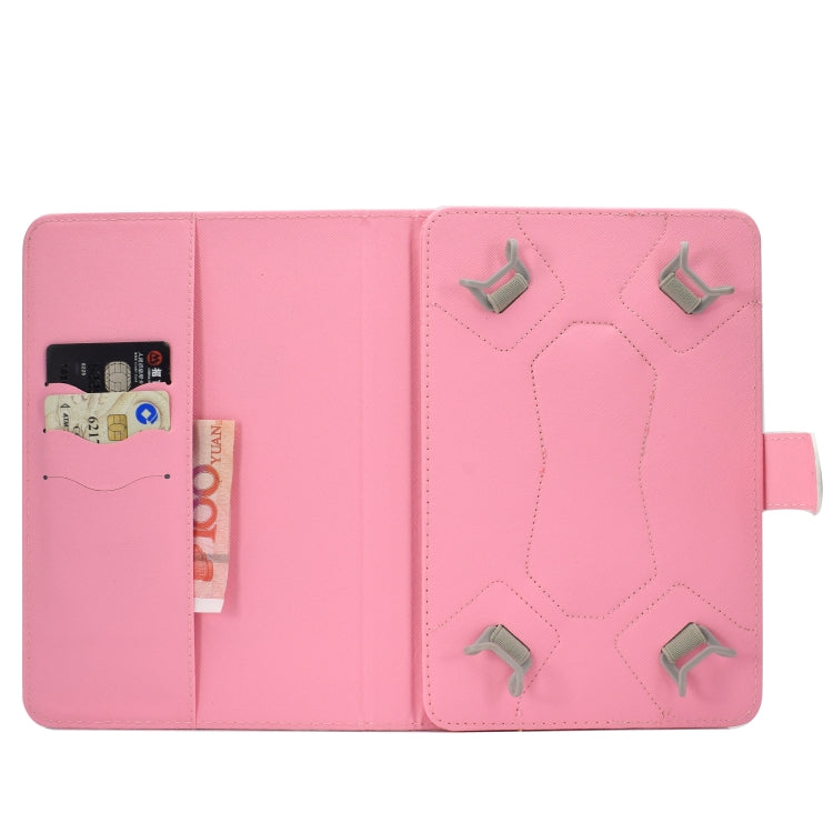 For 10 inch Universal Colored Drawing Pattern Horizontal Flip PU Leather Case with Holder & Card Slots(Crown Cat) - free shipping - PMC TechLife - Order now!