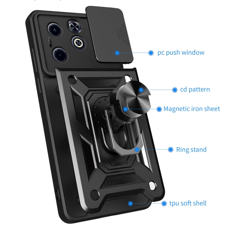 For Infinix Hot 40i / Smart 8 Sliding Camera Cover Design TPU+PC Phone Case(Gold) - Infinix Cases by PMC TechLife | Online Shopping South Africa | PMC TechLife | Buy Now Pay Later Mobicred