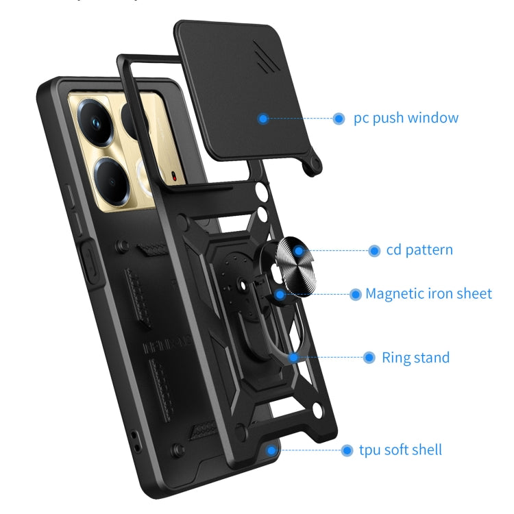 For Infinix Note 40 4G Sliding Camera Cover Design TPU+PC Phone Case(Red) - Infinix Cases by PMC TechLife | Online Shopping South Africa | PMC TechLife | Buy Now Pay Later Mobicred
