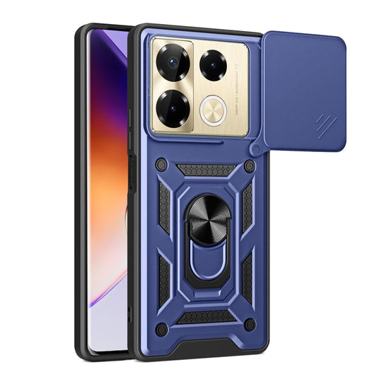 For Infinix Note 40 Pro/40 Pro+ 5G Sliding Camera Cover Design TPU+PC Phone Case(Blue) - Infinix Cases by PMC Jewellery | Online Shopping South Africa | PMC Jewellery | Buy Now Pay Later Mobicred