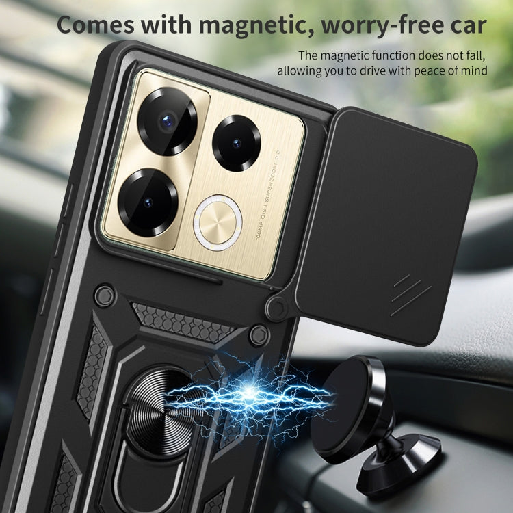 For Infinix Note 40 Pro/40 Pro+ 5G Sliding Camera Cover Design TPU+PC Phone Case(Gold) - Infinix Cases by PMC TechLife | Online Shopping South Africa | PMC TechLife | Buy Now Pay Later Mobicred