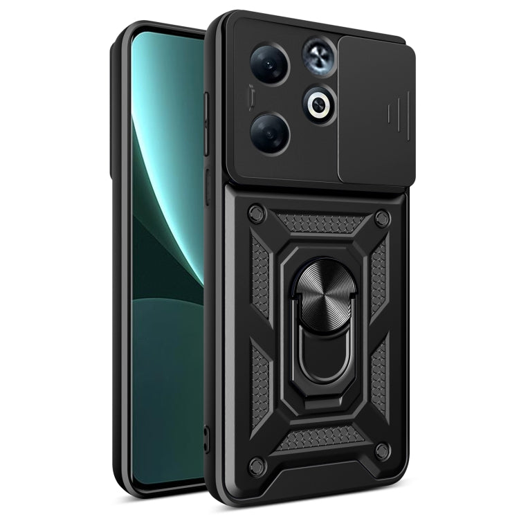 For Infinix Smart 8 Plus / 8 Pro Sliding Camera Cover Design TPU+PC Phone Case(Black) - Infinix Cases by PMC TechLife | Online Shopping South Africa | PMC TechLife | Buy Now Pay Later Mobicred