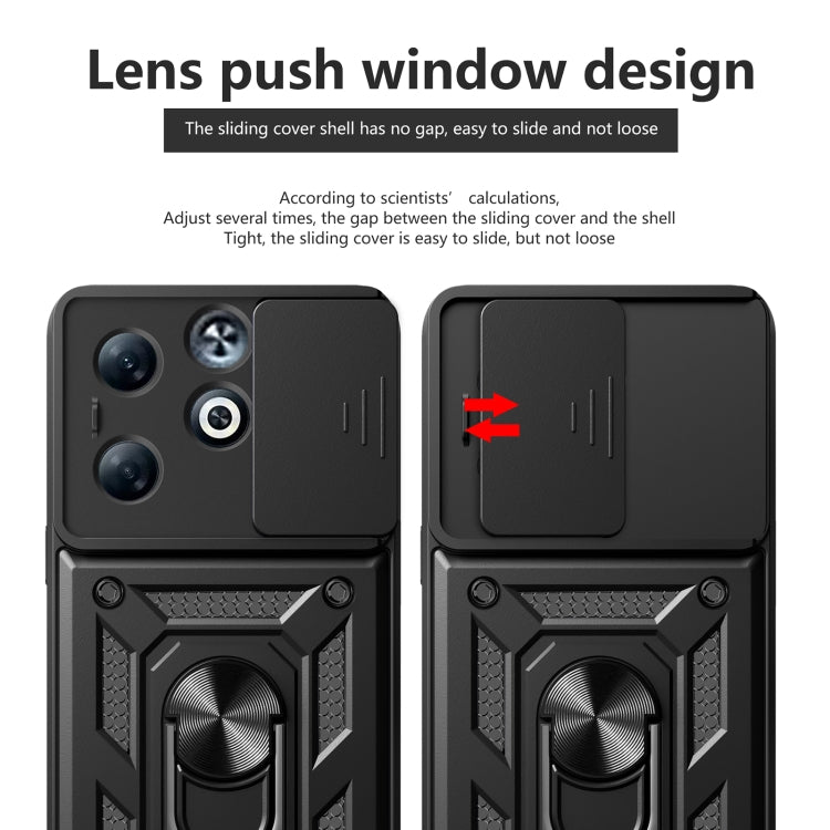 For Infinix Smart 8 Plus / 8 Pro Sliding Camera Cover Design TPU+PC Phone Case(Black) - Infinix Cases by PMC TechLife | Online Shopping South Africa | PMC TechLife | Buy Now Pay Later Mobicred