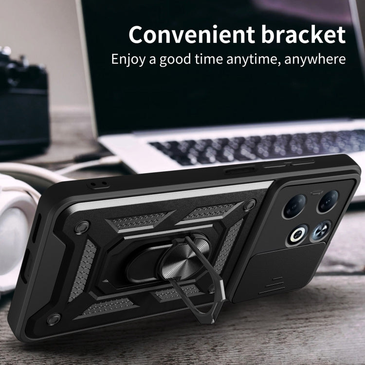 For Infinix Smart 8 Plus / 8 Pro Sliding Camera Cover Design TPU+PC Phone Case(Black) - Infinix Cases by PMC TechLife | Online Shopping South Africa | PMC TechLife | Buy Now Pay Later Mobicred