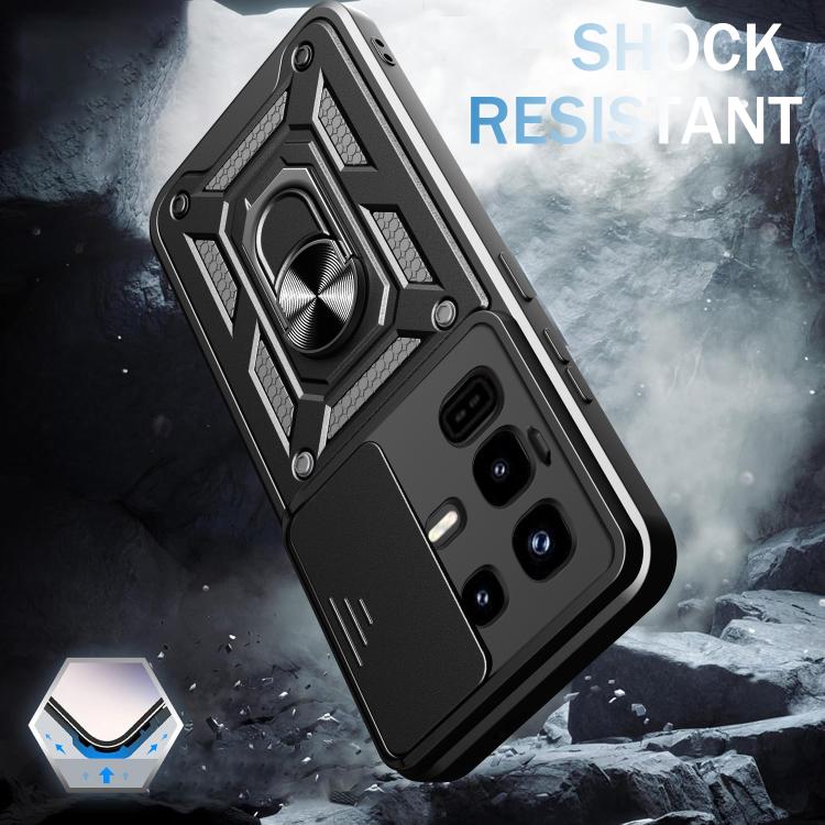 For Infinix Note 50 Pro 4G Sliding Camera Cover Design TPU+PC Phone Case(Black) - free shipping - PMC TechLife - Order now!