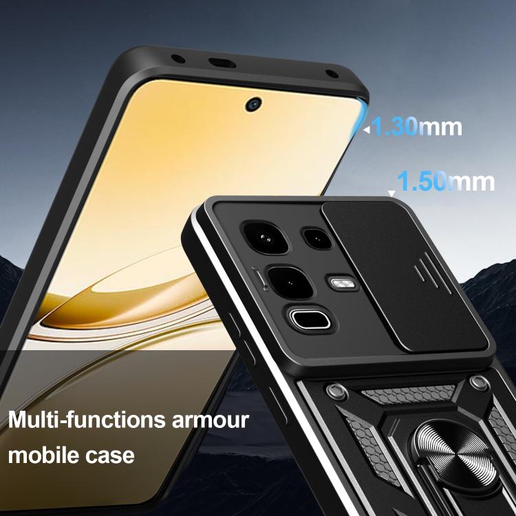 For Infinix Note 50s Sliding Camera Cover Design TPU+PC Phone Case(Silver) - free shipping - PMC TechLife - Order now!