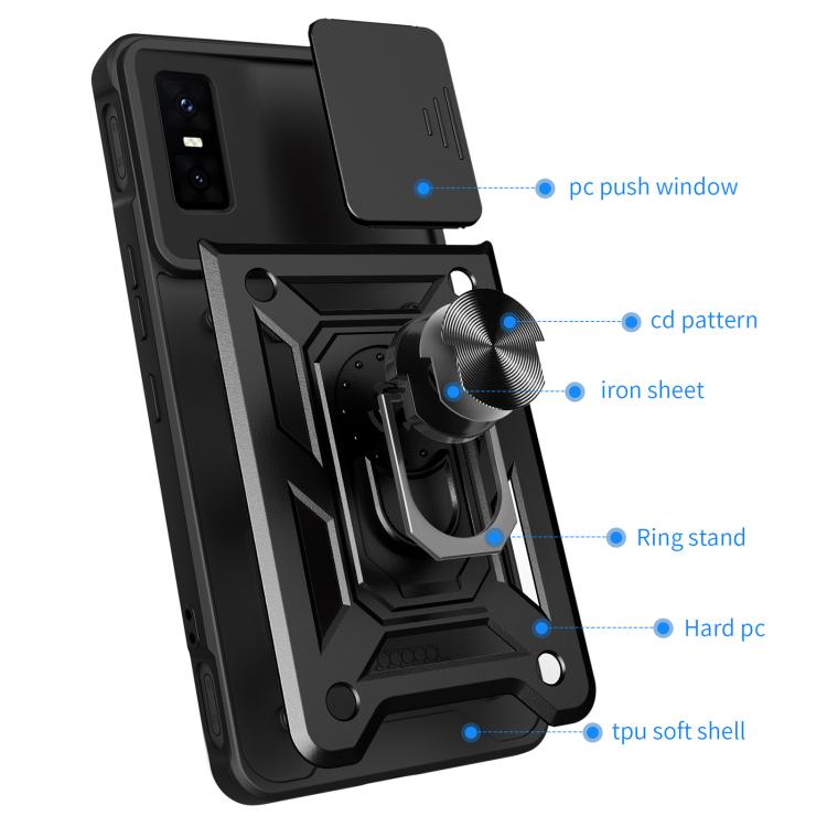 For Infinix GT 30 Pro Sliding Camera Cover Design TPU+PC Phone Case(Red) - free shipping - PMC TechLife - Order now!