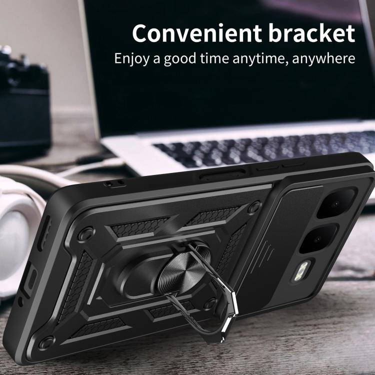 For Infinix Smart 10 Plus 4G Sliding Camera Cover Design TPU+PC Phone Case(Gold) - free shipping - PMC TechLife - Order now!