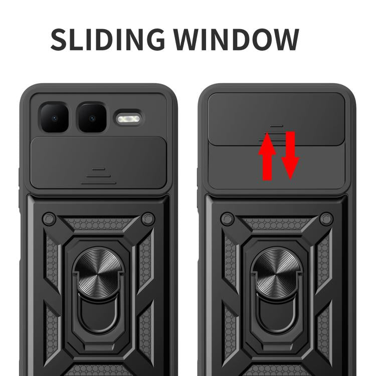 For Infinix Smart 10 Plus 4G Sliding Camera Cover Design TPU+PC Phone Case(Silver) - free shipping - PMC TechLife - Order now!