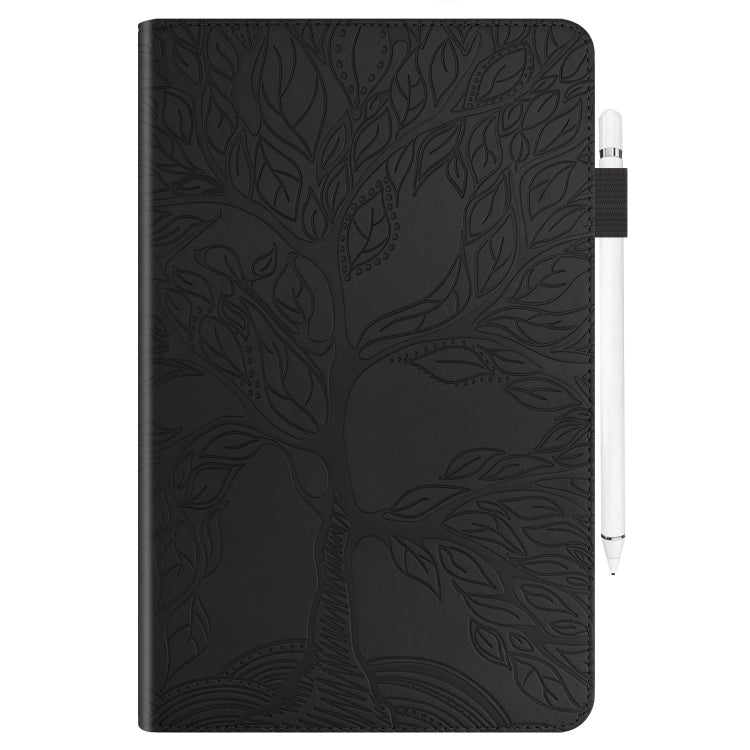 For Honor Pad 9 Tree Life Series Embossed Leather Tablet Case(Black) - Honor by PMC TechLife | Online Shopping South Africa | PMC TechLife | Buy Now Pay Later Mobicred