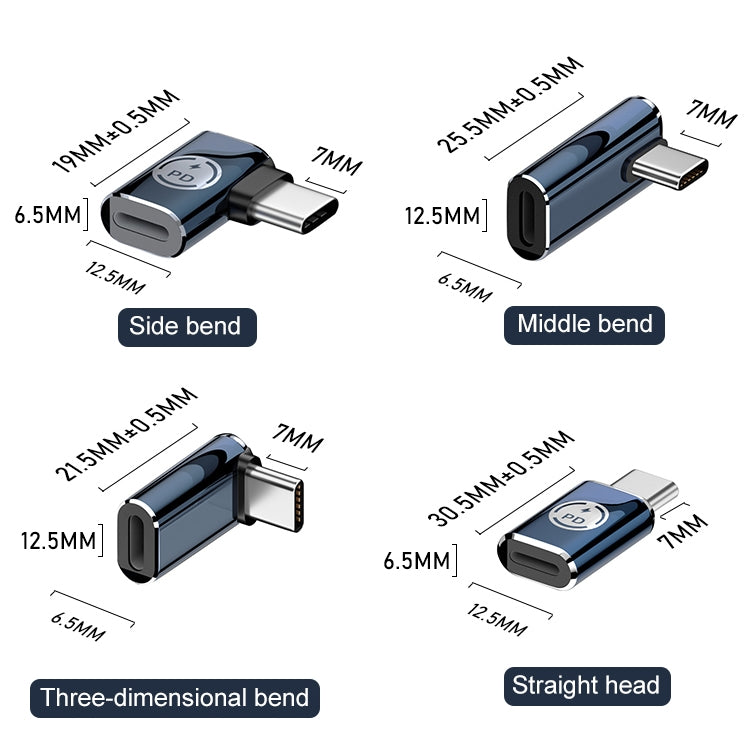 8 Pin to USB-C / Type-C Male Adapter Supports Charging & Data Transmission, Style:Middle Bend - Converter & Adapter by PMC Jewellery | Online Shopping South Africa | PMC Jewellery | Buy Now Pay Later Mobicred